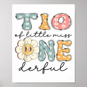 Tio Of Little Miss Onederful 1st Birthday Girl Dai Poster