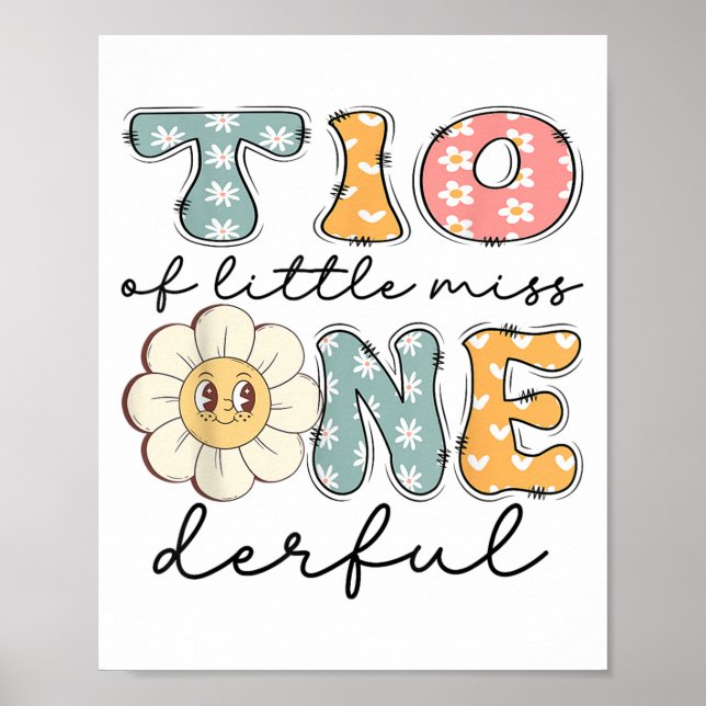 Tio Of Little Miss Onederful 1st Birthday Girl Dai Poster (Front)