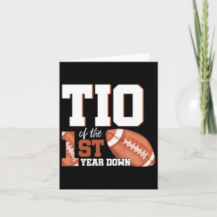 Tio Of The 1 Year Old Birthday Football 1st Year D Card