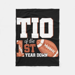 Tio Of The 1 Year Old Birthday Football 1st Year D Fleece Blanket