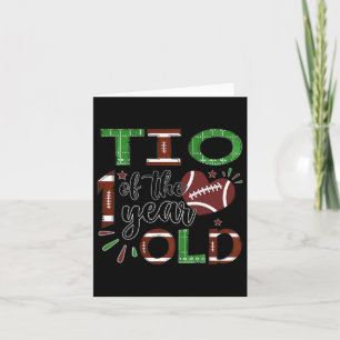 Tio Of The 1 Year Old Football 1st Year Down Birth Card
