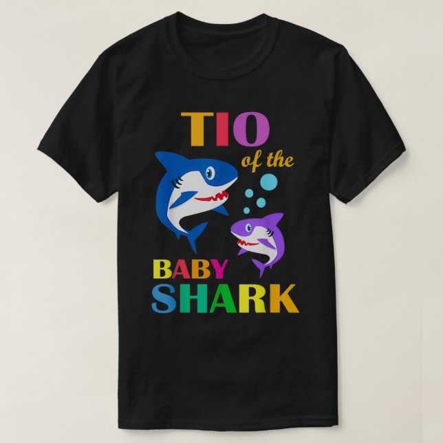 Tio Of The Baby Birthday Shark Tio Shark Christmas T-Shirt (Design Front)
