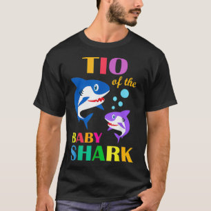 Tio Of The Baby Birthday Shark Tio Shark Christmas T-Shirt