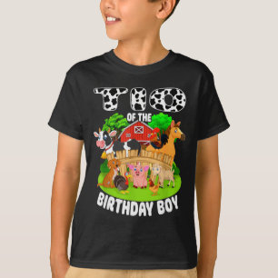 Tio Of The Bday Boy Farm Animals Matching Farm The T-Shirt