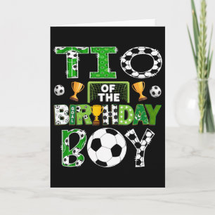 Tio Of The Birthday Boy Soccer Player Game Day  Card