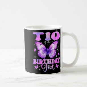Tio Of The Birthday Girl Butterfly Funny Family  Coffee Mug