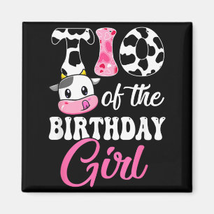 Tio Of The Birthday Girl Farm Cow 1st Birthday Magnet