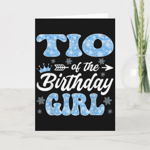 Tio Of The Birthday Girl Snowflakes Winter Christm Card