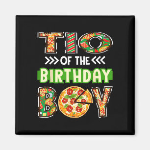 Tio of the boy birthday boy pizza lover party magnet