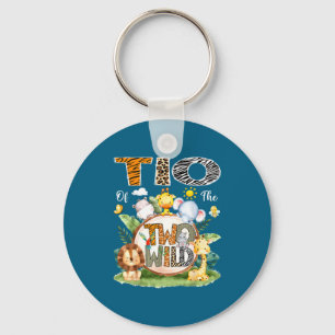 Tio Of The Two Wild 2nd Birthday Boy Jungle Safari Key Ring
