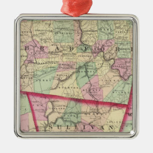 Tioga, Luzerne, Bradford, Sullivan, Wyoming Metal Ornament