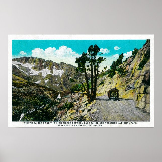 Tioga Road High Sierra between Tahoe and Yosemit Poster (Front)