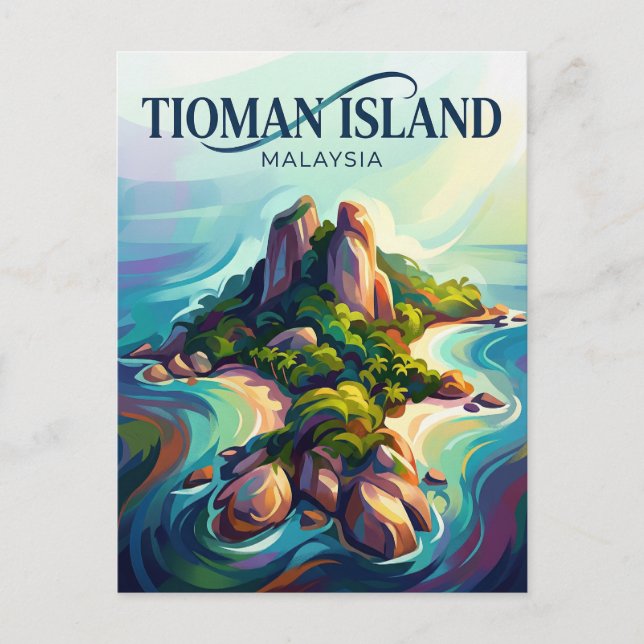Tioman Island Malaysia Postcard (Front)