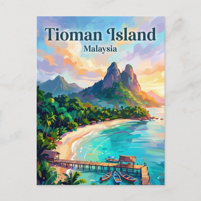 Tioman Island Malaysia Postcard (Front)