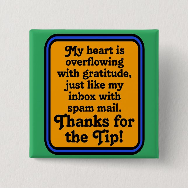 Tip Appreciation 15 Cm Square Badge (Front)