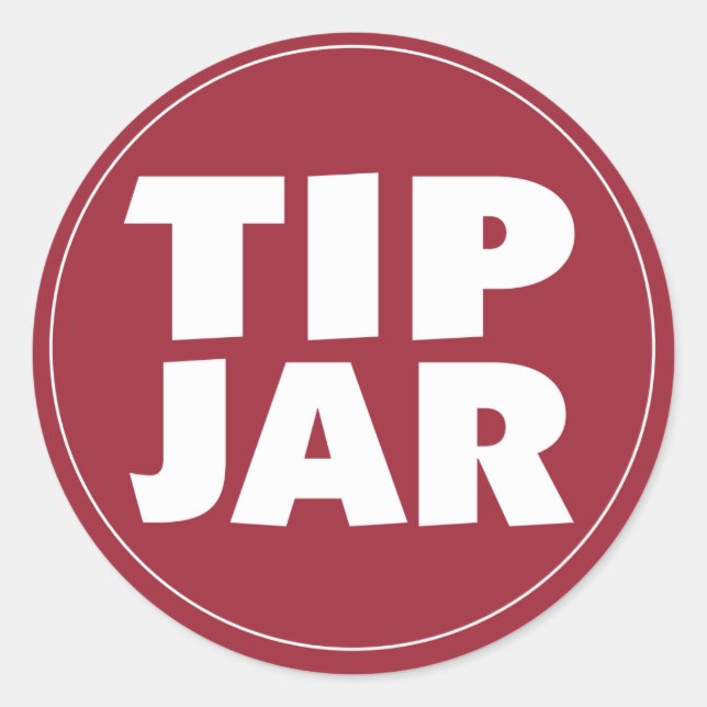 Tip Jar sticker (Front)