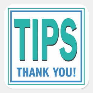 Tip Jar Thank You sticker