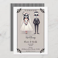 Tip Toe Sugar Skull Bride & Groom Wedding