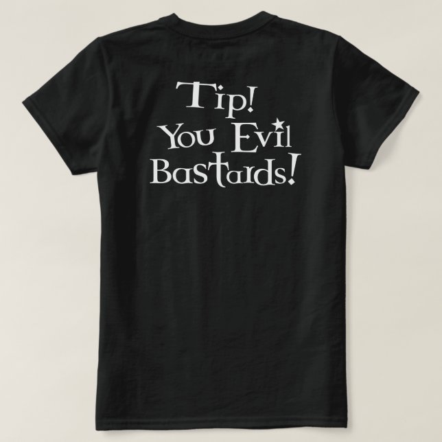 Tip Your Bartender Devil T-Shirt (Design Back)