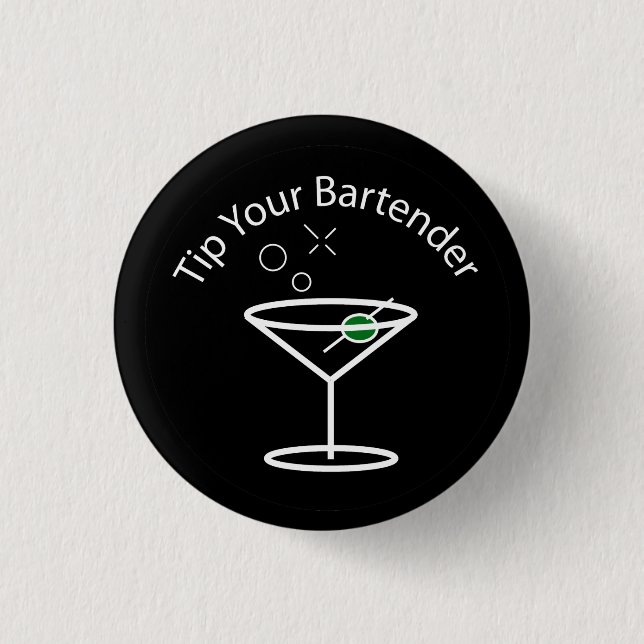 Tip Your Bartender Martini Pin (Front)