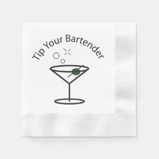 Tip Your Bartender Party-Time Napkin