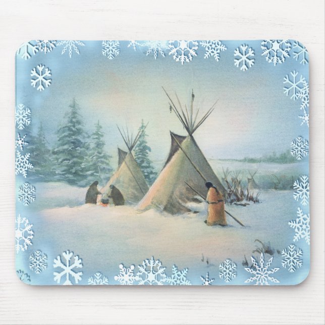 TIPI CAMP SQUAW by SHARON SHARPE Mouse Pad (Front)