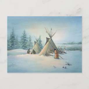 TIPI CAMP SQUAW by SHARON SHARPE Postcard