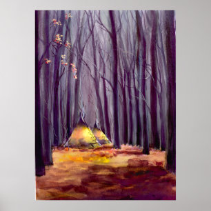 TIPI LEAVES by SHARON SHARPE Poster