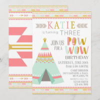 Tipi Native American Indian Pow Wow Birthday