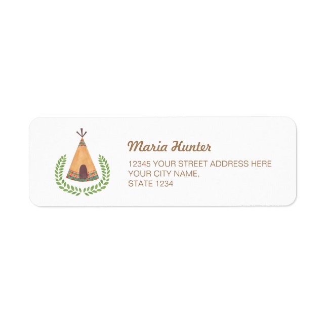 Tipi Return Address Label (Front)