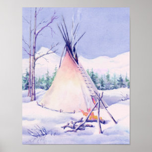 TIPI & SNOW by SHARON SHARPE Poster