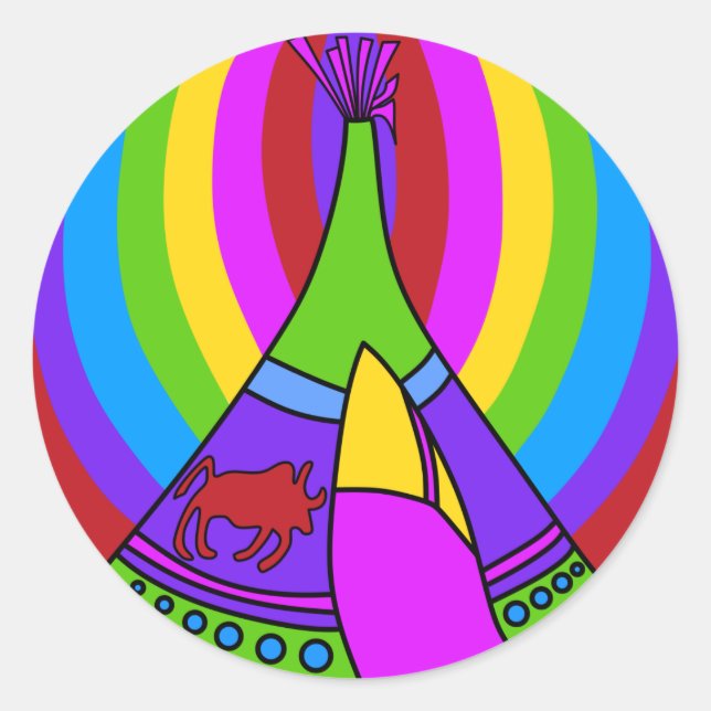 Tipi Time travel Sticker (Front)