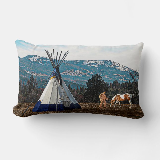 Tipi - Winter Camp Lumbar Cushion (Front)