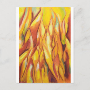 Tipped Flames (abstract expressionism) Postcard