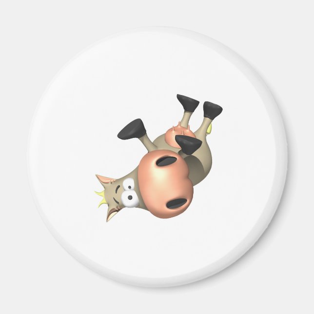 Tipped Over Cow Magnet (Front)