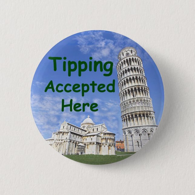 Tipping Accepted Here Button (Front)