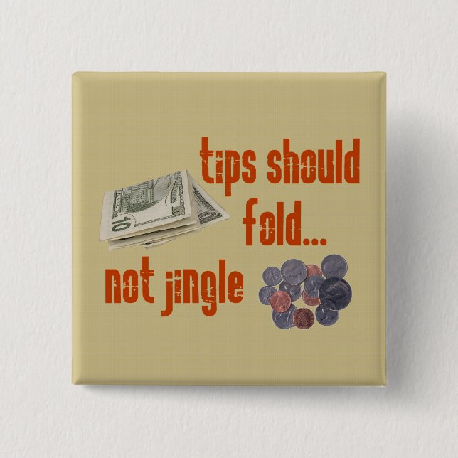 Tips should fold 15 cm square badge (Front)