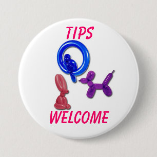 TIPS WELCOME 7.5 CM ROUND BADGE