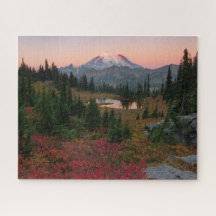 Tipsoo Lake and Mount Rainier Autumn Sunrise
