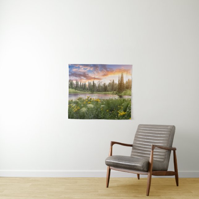 Tipsoo Lake of Mt.Rainier Tapestry (In Situ (Horizontal))