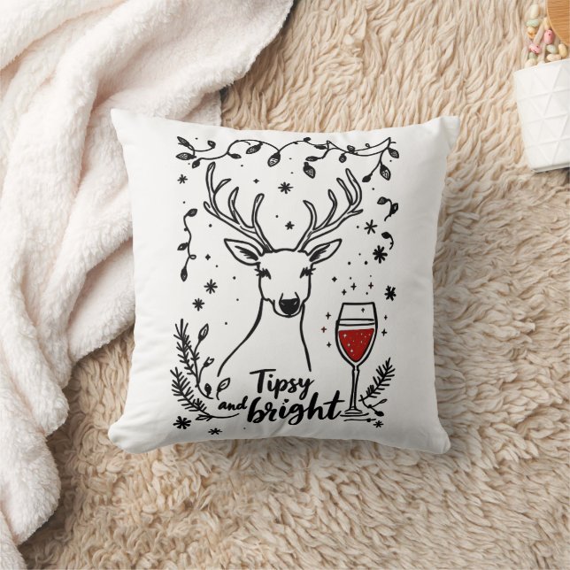 Tipsy and Bright Deer  Cushion (Blanket)