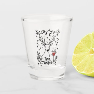 Tipsy and Bright Deer  Shot Glass