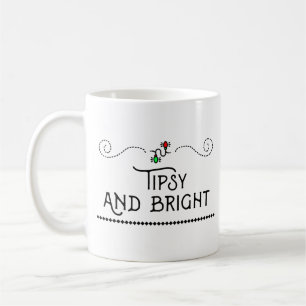 Tipsy and Bright   Festive Holiday Lights Mug
