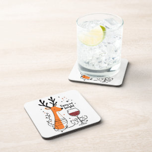 Tipsy and Bright Reindeer  Coaster