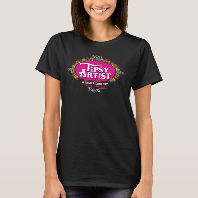 Tipsy Artist Black  T Shirt (Front)