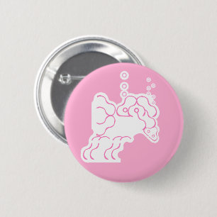 Tipsy, Drunk Pink Elephant 6 Cm Round Badge