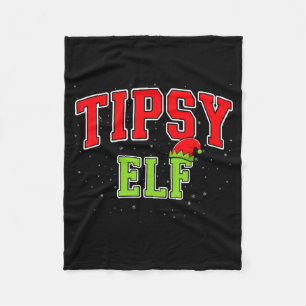 Tipsy Elf Christmas Family Matching Group Xmas  Fleece Blanket