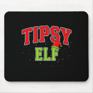 Tipsy Elf Christmas Family Matching Group Xmas  Mouse Pad