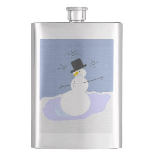 Tipsy the Snowman Hip Flask