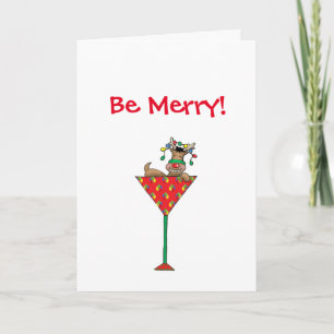 Tipsy-tini's Reindeer Holiday Card